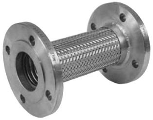 Details about   Flexible Connector Stainless Braided Hose 1" 125 Flange x Duct x 14" Long 